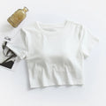 Casual One Piece Pajamas Short Sleeved T-Shirt Women's Summer Sleepwear Top Modal Cotton Bottoming Shirt Chest Pad Night Wear